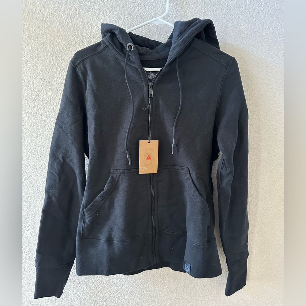 American Giant Women's Vault Classic Full Zip - Stealth Black Medium NWT